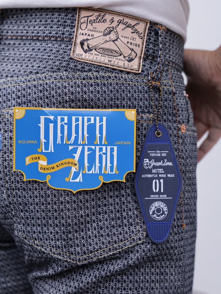 GZ-SVJPT-0204 13oz Selvedge Jacquard Slim Jeans ID×WH-30,, medium image number 4