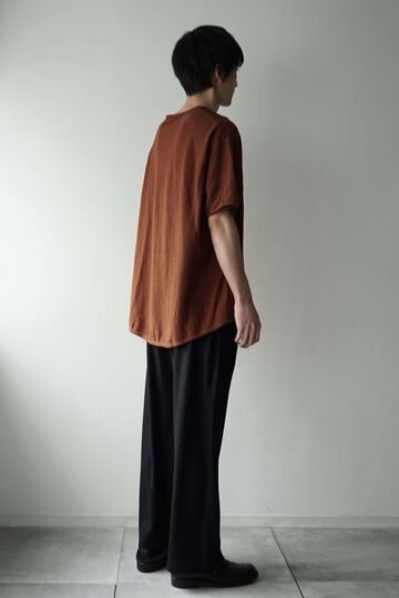 【CAPERTICA】CAP708CS04-ND Natural Dyed Linen Heavy Jersey / Asymmetry Tee,KAKISHIBU, small image number 13