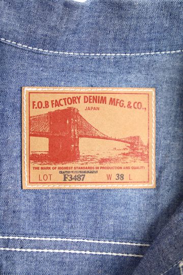 F3487 CHAMBRAY P/O SHIRT-38,, small image number 4