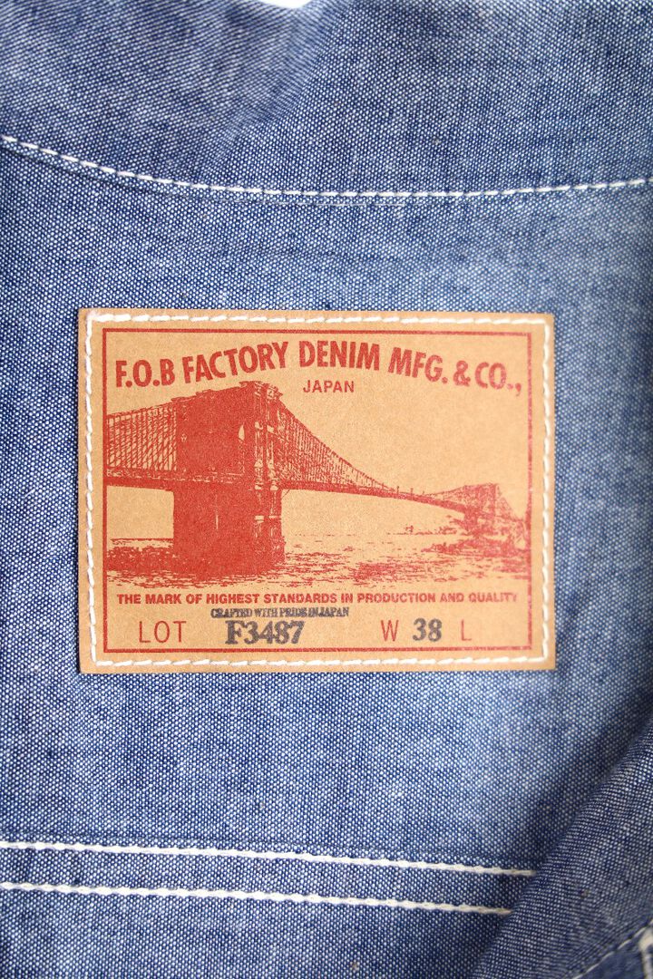 F3487 CHAMBRAY P/O SHIRT-44,, medium image number 4