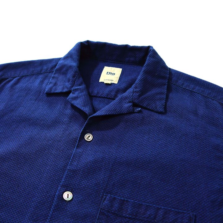 F3500 INDIGO SASHIKO HOLIDAY SHIRT,, medium image number 1