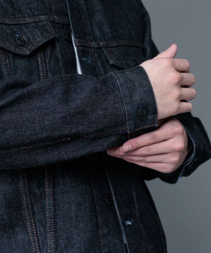 MXGJ1000 15.7oz DEEP INDIGO DENIM V-SEAM JACKET,, medium image number 4