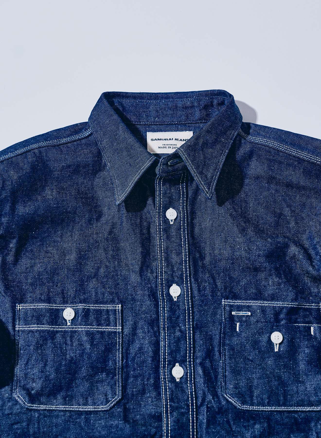 DENIMIO | SJWS-SC02 Asian Cut - Samurai Cotton Denim Work Shirt