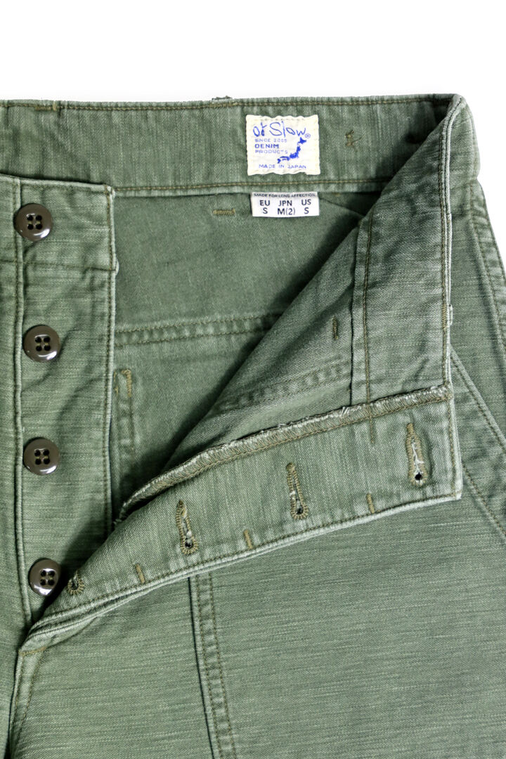 01-5002-216 US ARMY FATIGUE PANTS USED WASH (REGULAR FIT),GREEN USED, medium image number 2