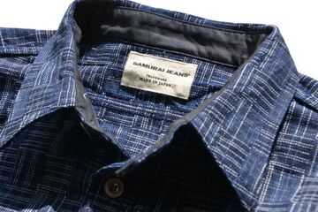 SSS21IK PURE INDIGO ICHIMATSU WORK SHIRT-INDIGO KOUSHI-XS,INDIGO KOUSHI, small image number 14