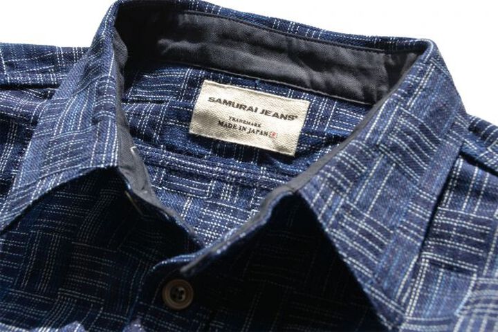 SSS21IK PURE INDIGO ICHIMATSU WORK SHIRT-INDIGO KOUSHI-XS,INDIGO KOUSHI, medium image number 14