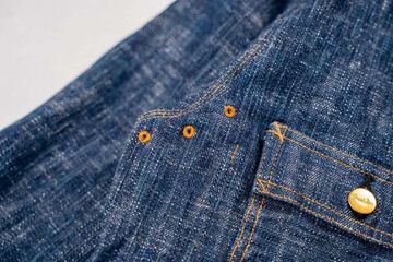 GZ-KSCA-G.ID 15oz Skein (Kase) Dyed Coverall (GREEN INDIGO),, small image number 5