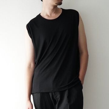 【CAPERTICA】CAP706CS29 Washable Wool Tank Top-BLACK-2,BLACK, small image number 35