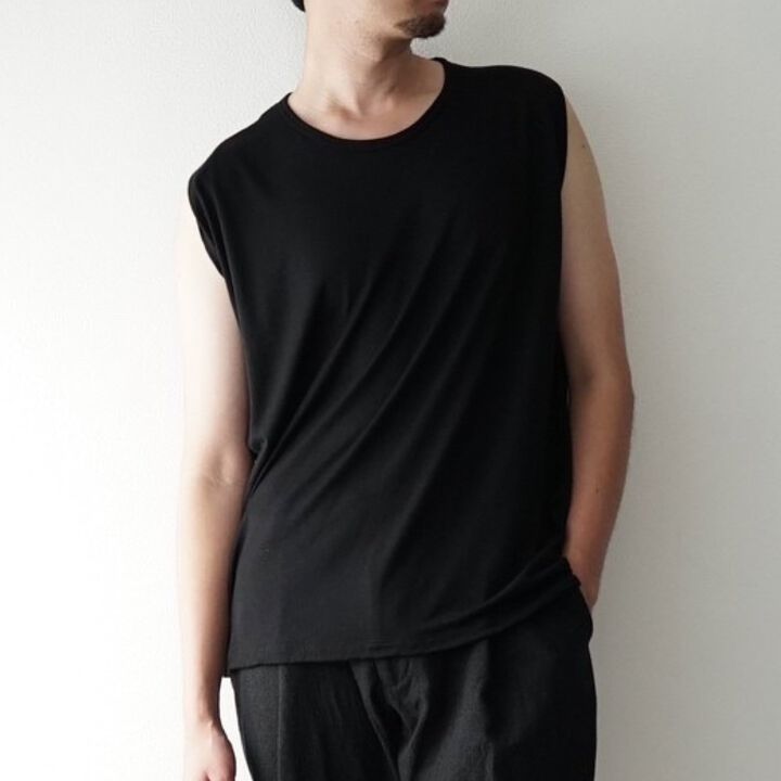 【CAPERTICA】CAP706CS29 Washable Wool Tank Top-EBONY-1,EBONY, medium image number 35