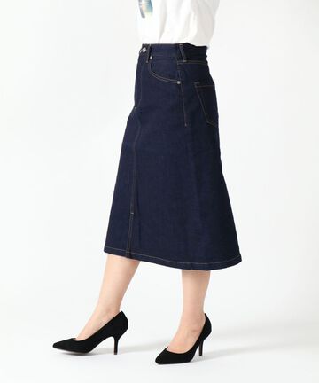 UK131101 Denim Skirt  / 12oz Cote d'Ivoire Cotton Stretch-0,, small image number 1