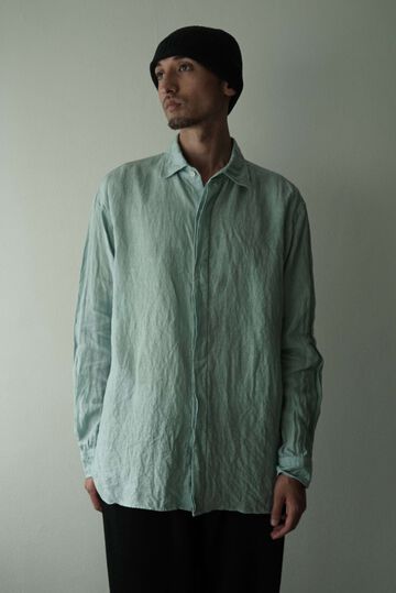 【CAPERTICA】CAP710SH12 Sunny Dry Linen / F/F Shirts,OFF BLACK, small image number 20