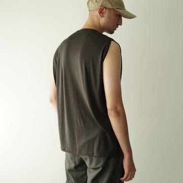 【CAPERTICA】CAP706CS29 Washable Wool Tank Top-EBONY-1,EBONY, small image number 7