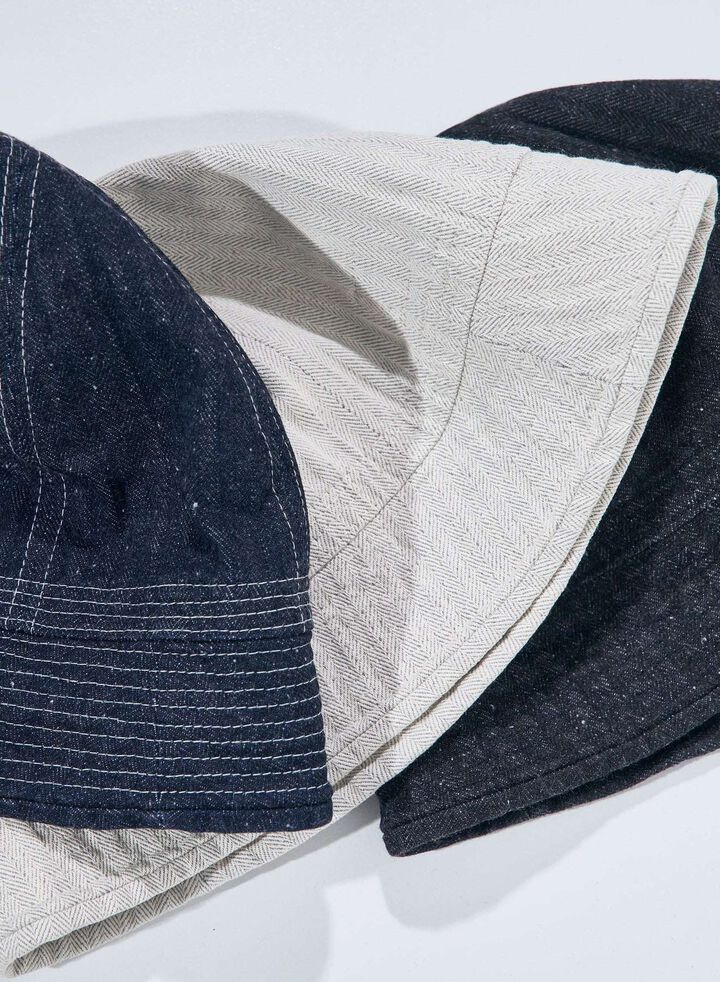 SWC401MH-HB 13oz "GRAY NEP" HBT MILITARY HAT (BLK),BLACK, medium image number 3