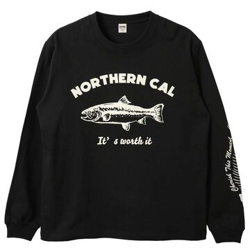 BR-26125 16/- Slaps L/S Print T-Shirt 【NORTHERN CAL】,GREY, small image number 1