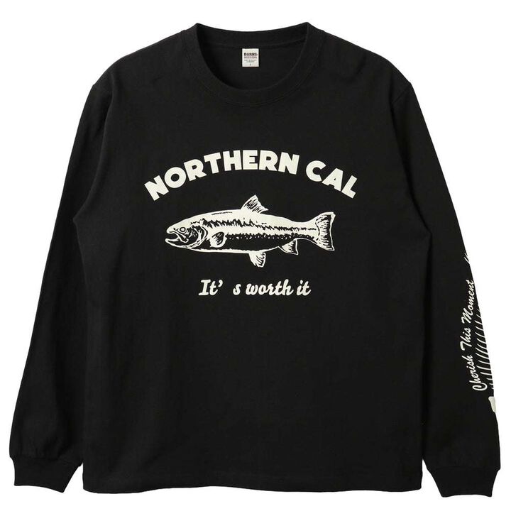BR-26125 16/- Slaps L/S Print T-Shirt 【NORTHERN CAL】,GREY, medium image number 1