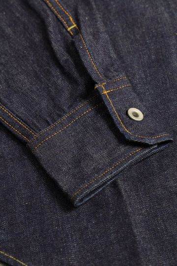 F3484 10OZ DENIM COAL MINER SHIRT SELVEDGE DENIM (INDIGO)-One Wash-L,, small image number 4
