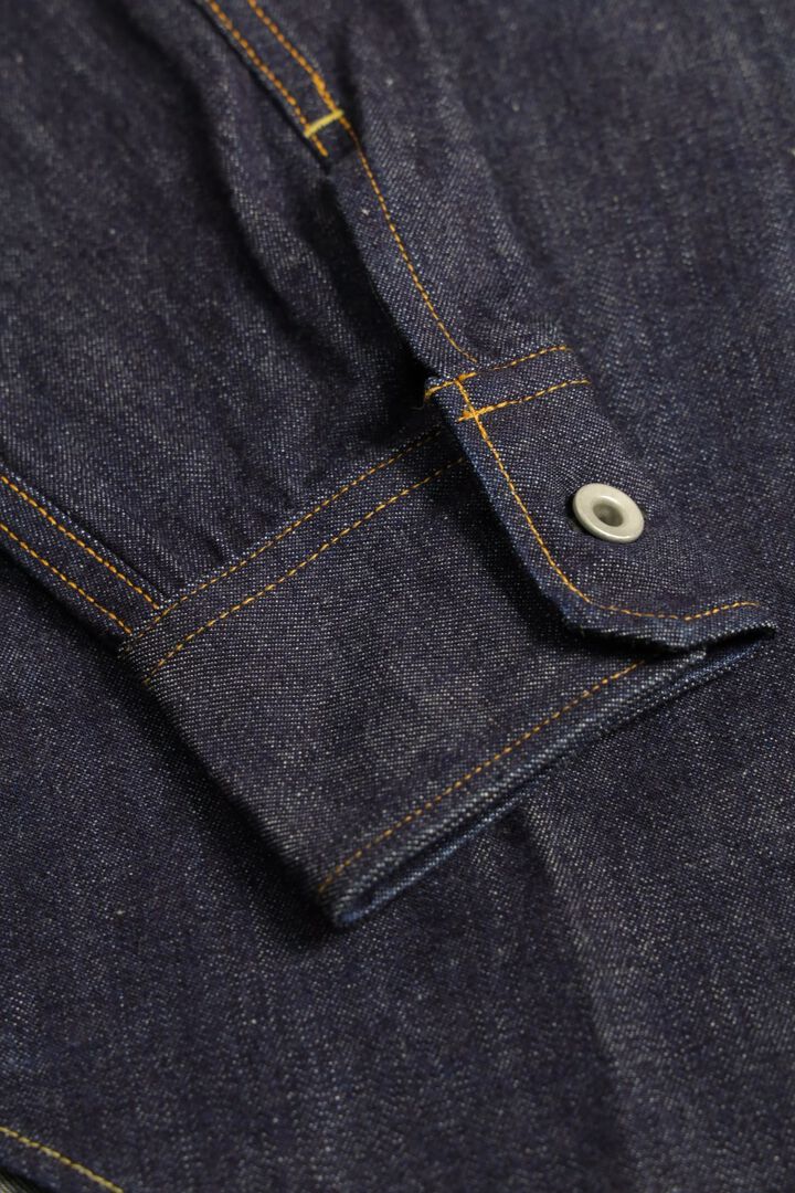 F3484 10OZ DENIM COAL MINER SHIRT SELVEDGE DENIM (INDIGO)-One Wash-L,, medium image number 4