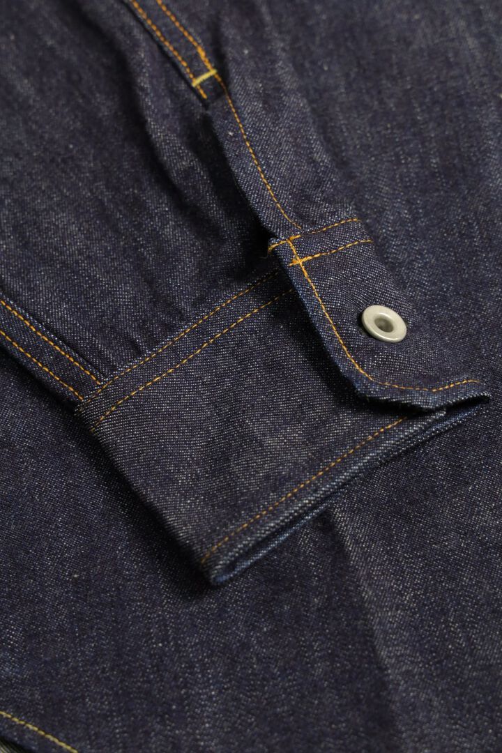 F3484 10OZ DENIM COAL MINER SHIRT SELVEDGE DENIM (INDIGO)-One Wash-M,, medium image number 4