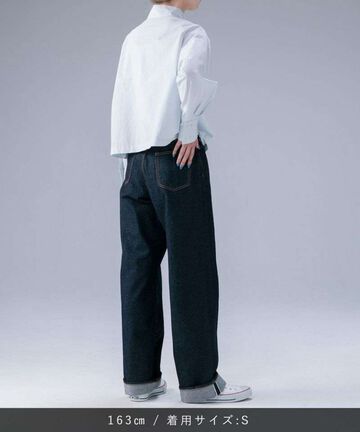 STJE1103 12OZ STRAIGHT JEANS【WOMEN'S】,INDIGO, small image number 7