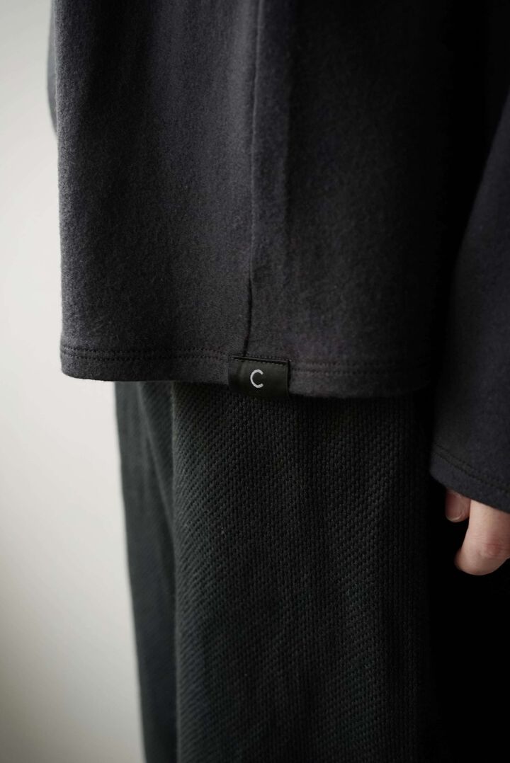 【CAPERTICA】CAP708CS27 Super140s Washable Wool MW_Jersey / Solid L/S Tee,BLACK, medium image number 6
