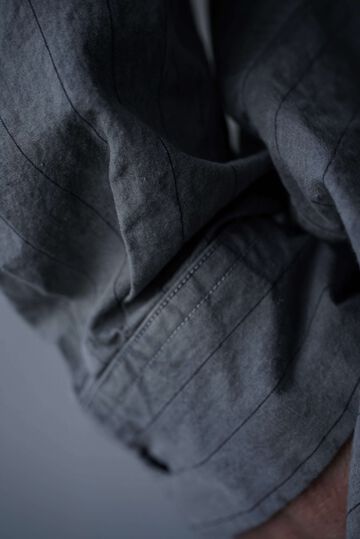 245SH03 Cotton/Linen Stripe / The Shirts,KAKISHIBU, small image number 15