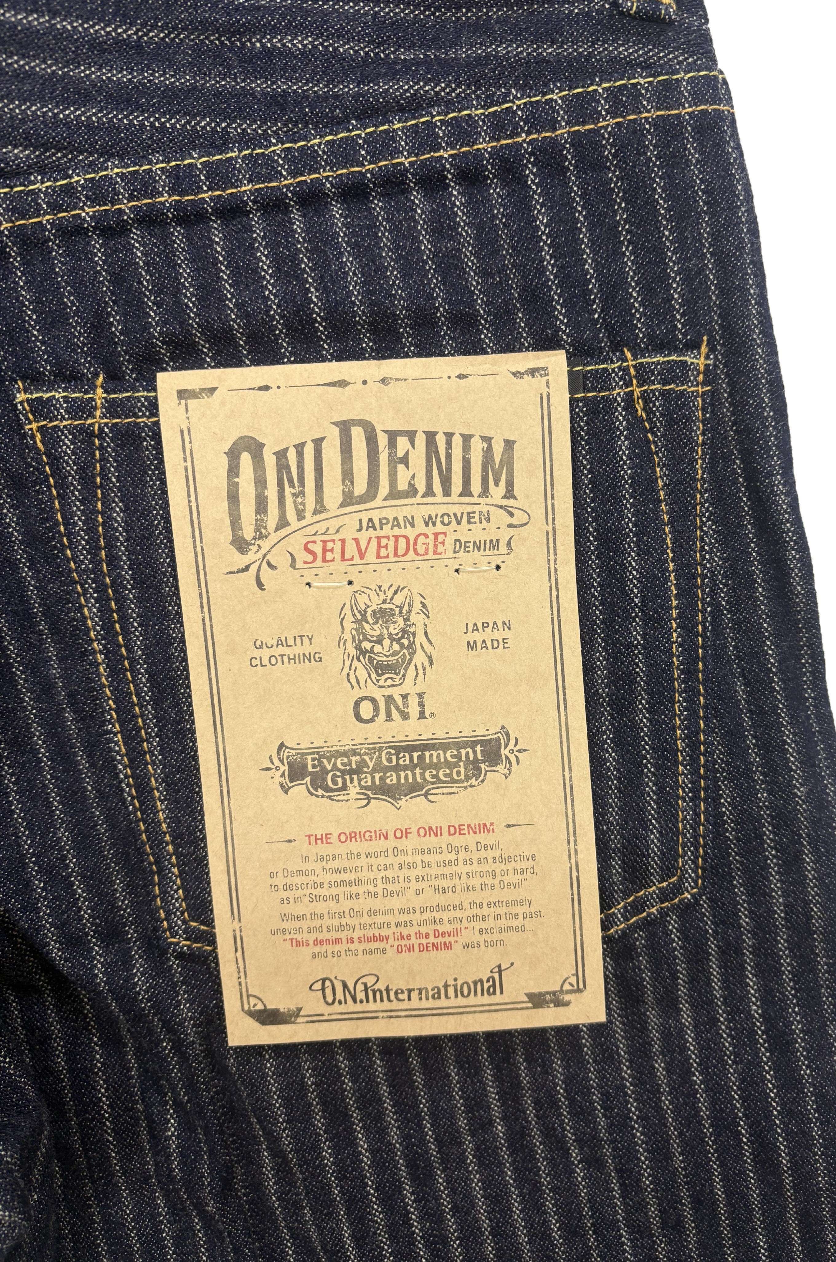 DENIMIO | ONI-266-HJS Drop Needle Jacquard Stripe Relax Straight