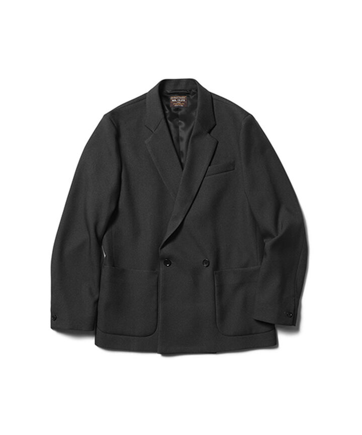 M-19313  / RETRO POLYESTER TWILL / 2B DOUBLE BREASTED JACKET,, medium