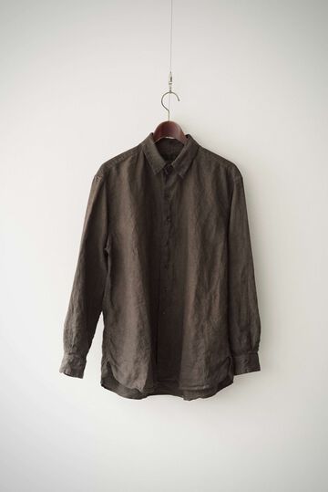 244SH08 Natural Dyed Linen / The Shirts,SUMI, small image number 0