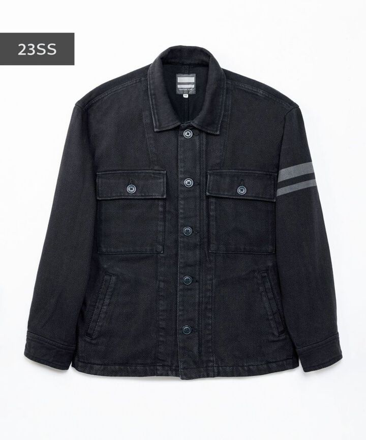 MJK1030M31 GTB BLACK DOBBY MILITARY JACKET