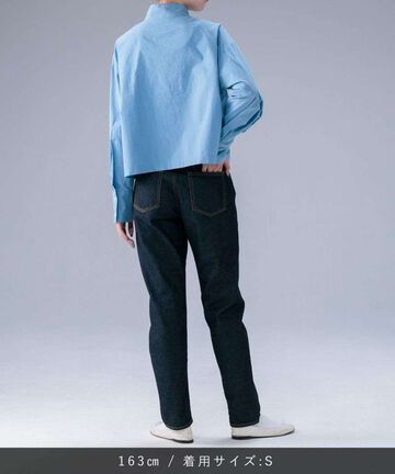 STJE1101 12OZ TAPERED JEANS【WOMEN'S】,INDIGO, small image number 7