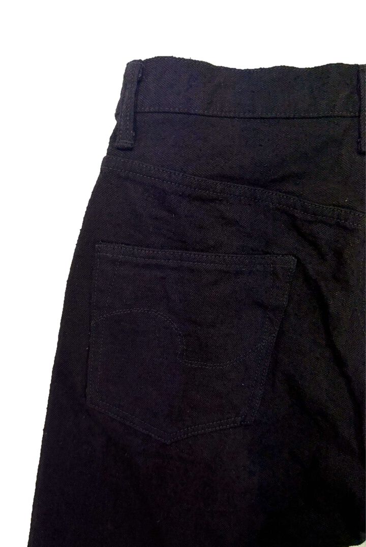 ONI902CCD-BKBK 15oz Crushed Concrete Denim Black x Black Kabuki Selvedge  Highrise Relax Tapered,, medium image number 4