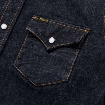 D5571 14oz denim western shirt,, small image number 4