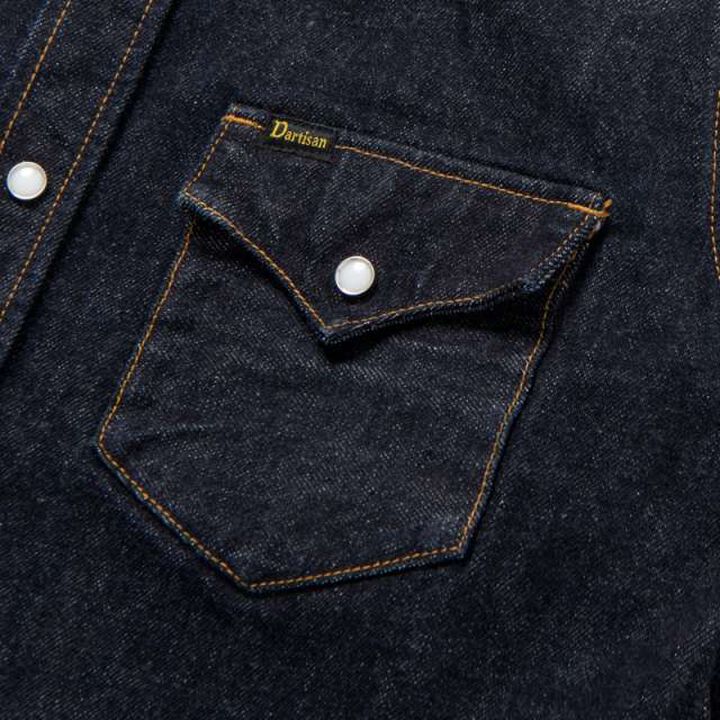 D5571 14oz denim western shirt,, medium image number 4