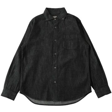BR-25338 8oz DENIM WIDE SPREAD Collar BD L/S Shirt,BLACK, small image number 0
