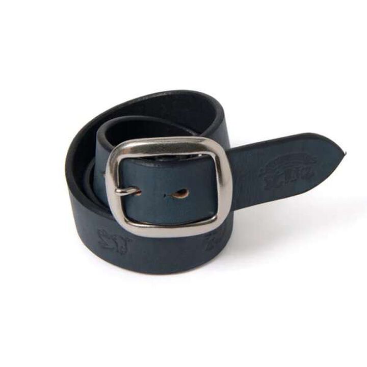 B-82 Indigo Benzureza engraved belt　,, medium