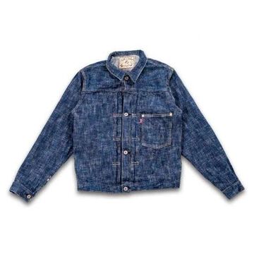 GZ-SKGJ1ST-GRN 15oz Skein (Kase) Dyed JEAN JACKET -WWII 1ST- (GREEN INDIGO),, small image number 0