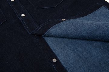 【Pre-Order】D5744 12oz KYOTO AQUA INDIGO Western Denim Shirts,, small image number 4