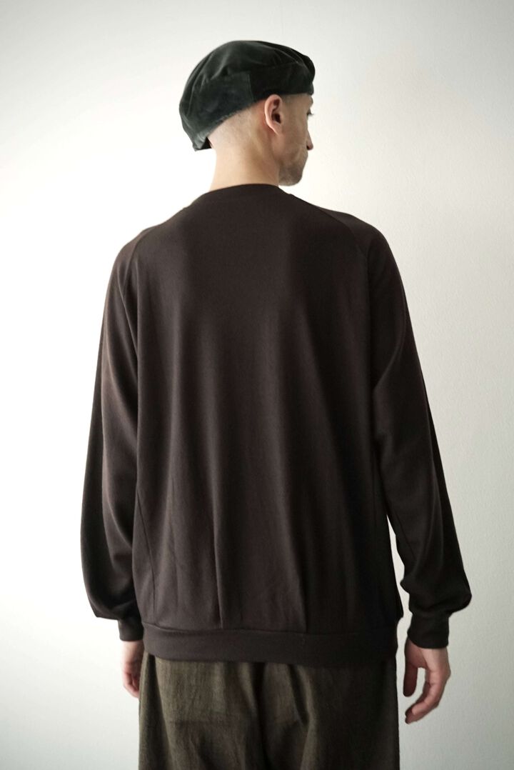 【CAPERTICA】711CS26 Super 140s Washable Wool MW_Jersey Wool Sweat 2026,OLIVE, medium image number 14