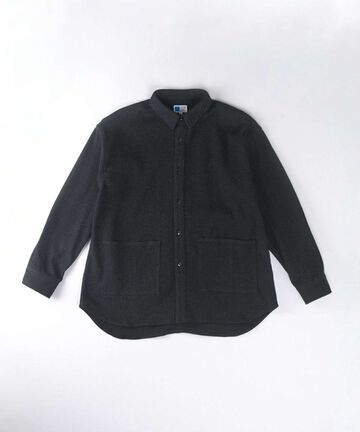 JBOT1327 Sashiko Black Big Shirts Jacket,BLACK, small image number 3