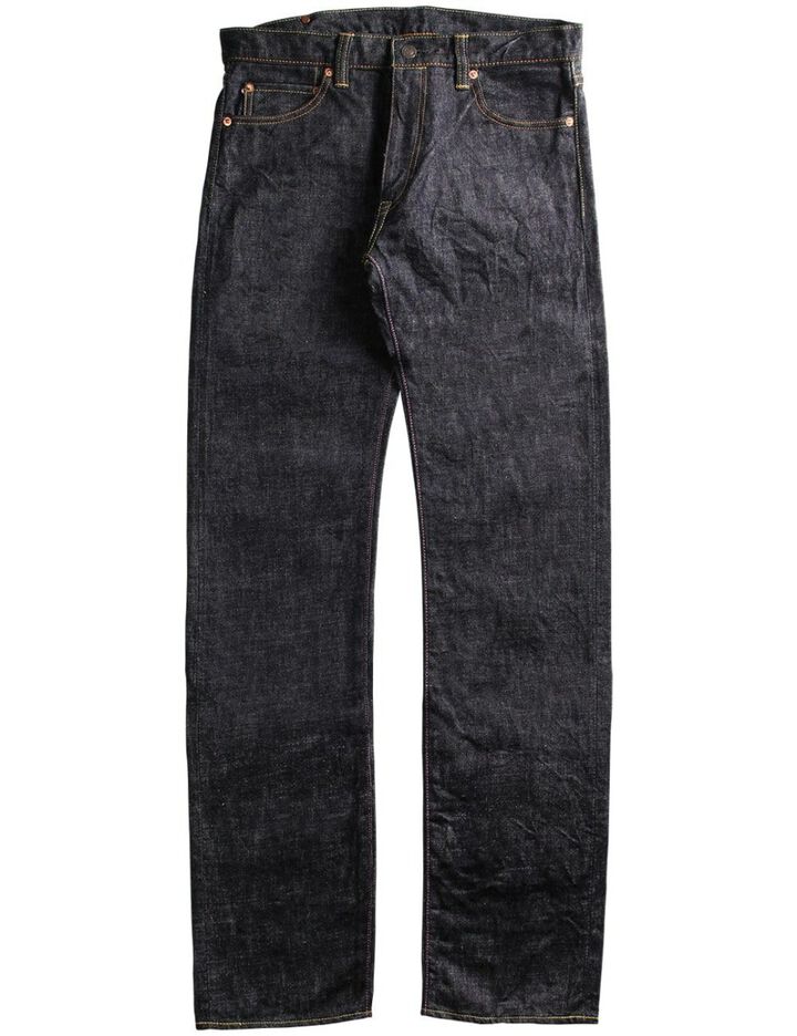 G017-MB Copper Label14.7oz Deep Colored Selvedge denim tight Straight-One Washed-30,, medium image number 2