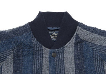 4542 NORAGI KASURI SASHIKO JACKET,NAVY, small image number 2
