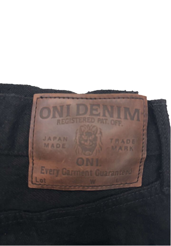 ONI622CCD-BKBK 15oz Crushed Concrete Denim Black x Black Kabuki Selvedge  Relax Tapered,, medium image number 8