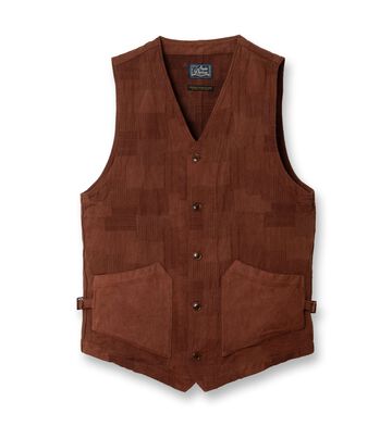 4605 Amami Mud Dyed Jacquard Vest,BROWN, small image number 0