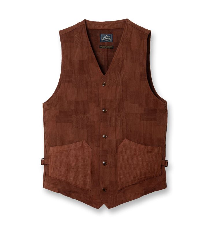 4605 Amami Mud Dyed Jacquard Vest,, medium