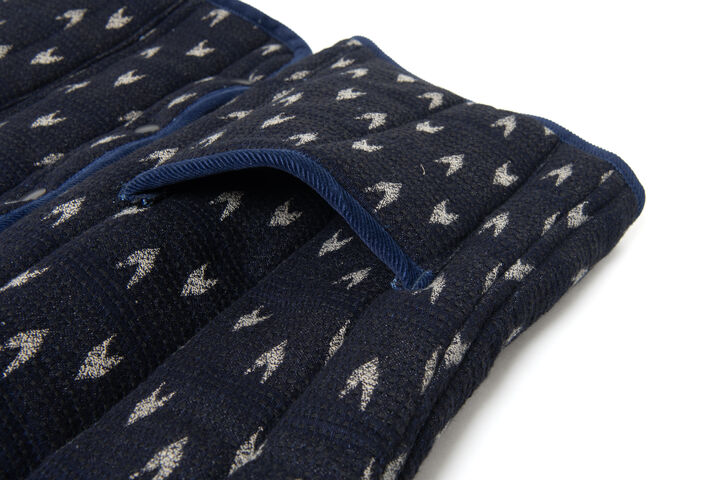 4598 Arrow Kasuri Indigo Sashiko Vest,INDIGO, medium image number 4