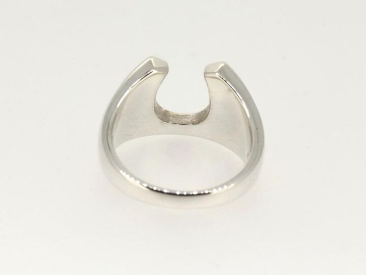 HYJK-244SV-BRS Brass Horseshoe Signet RG SV-BRS,, medium image number 3