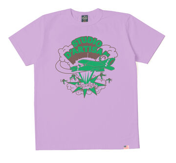 8148A USA Cotton Printed T-Shirts,PURPLE, small image number 0