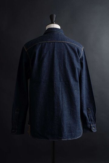 MS005E (001) 10oz SELVADGE DENIM WORK SHIRTS,, small image number 6