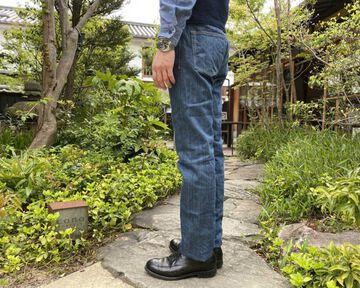 GZ-1917S3 13oz Nippon Cotton Organic Cotton Slim Straight Jeans (INDIGO, KAKI)-INDIGO-33,INDIGO, small image number 1