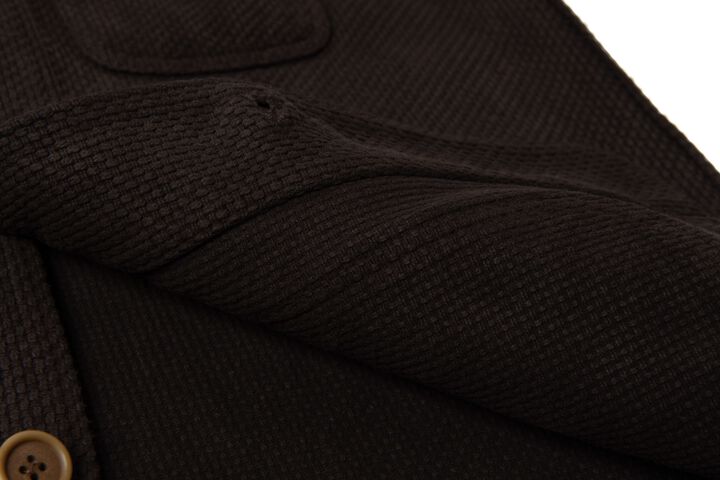 4632 17oz Amami Mud Dyed Sashiko Jacket,DARK BROWN, medium image number 6